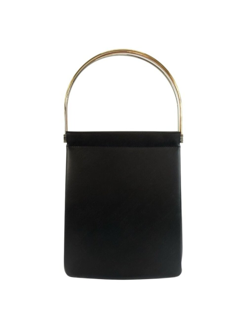 Cartier Trinity Black Leather Handbag Party Bag Vanity